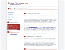 Tablet Screenshot of humanpheromone.org